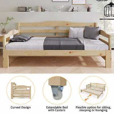 Daybed Cabin Bed SIngle Guest Bed Sofa Bed Pull Out Trundle For Living Room 3FT • £158.88