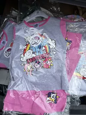 Girls My Little Pony Short Pyjamas Kids Fabulous Shortie PJs Set 4-5 • £8.99