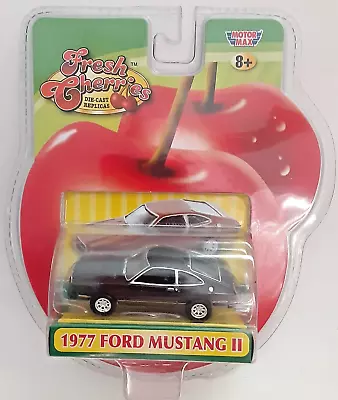 Fresh Cherries 1977 Ford Mustang Ll In Black 1/64 Motor Max Diecast Car Vintage • $14.99