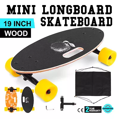 VEVOR Longboard Skateboard 19  Cruiser Mini Skateboard Aluminum-alloy Orange • $41.99