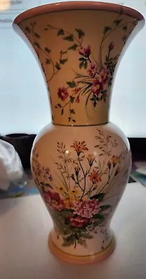 Vintage Laura Ashley Home FTD Floral Flower Vase 10  Chic Style Decorative • $14.60