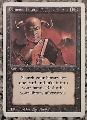 Demonic Tutor ~ Revised ~ HP ~ MTG 3ED Magic • $30