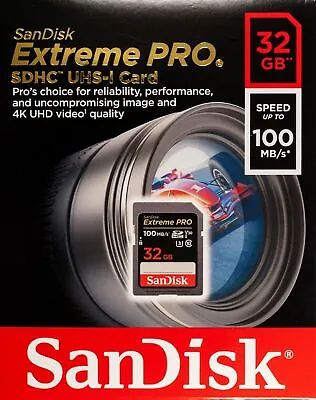 SanDisk Extreme 32GB SDHC 100 MB/S UHS-1 SD Class 10 Memory Card SDSDXXO-032G U3 • $12.99