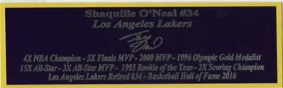 Shaquille O'Neal Nameplate Los Angeles Lakers Autograph Photo Ball Jersey  • $7.95