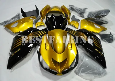 Fairing Kit For Kawasaki Ninja ZX14R ZZR1400 2006-2011 Gold & Glossy Black Body • $531.05