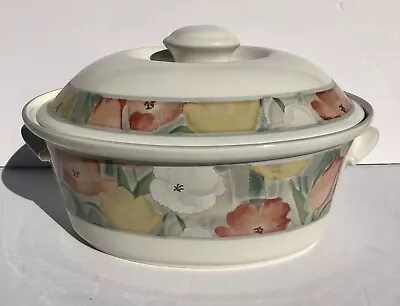 Mikasa Intaglio CEZANNE Casserole Oval With Lid Oven To Table 8.5 X6  3  Deep • $21