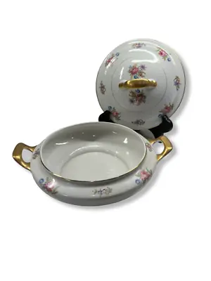Embassy USA  China EMB11 Pink Roses  Vitrified Serving Bowl With Lid Floral • $9