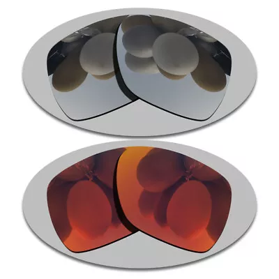 Silver&Fire Red Anti-Scratch Replacement Lenses For-Oakley Deviation Polarized • $15.56