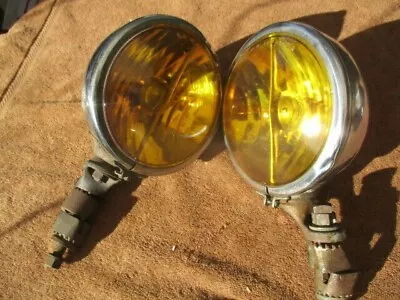 1930s 1940s Pair Of 6 1/2 Inch Sears 4 Star Fog Lights • $290