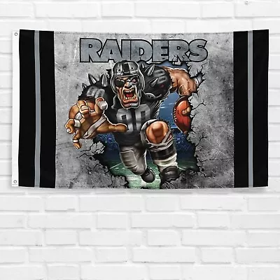 For Oakland Raiders 3x5 Ft Flag Las Vegas Nation NFL Football Team Banner • $13.99