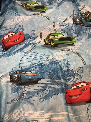 Disney Cars Lightning Mcqueen  Chick Hicks Flat Twin Bed Sheet 66in. X 96in.  • $9.99