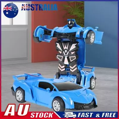 2 In 1 Mini Car Toys One-key Deformation Robot Car Toy Boys Gift (B Blue) * • $8.60