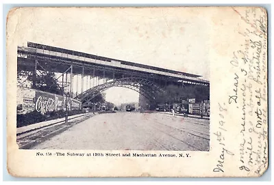 1908 The Subway At 126th Street And Manhattan Avenue New York City NY Postcard • $14.98
