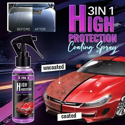 3-in-1 High Protection Quick Car Coat Ceramic Coating Spray Hydrophobic 100ml US • $15.95