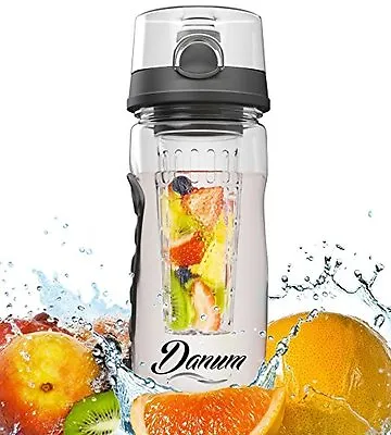 Infuser Water Bottle - Fruit Infusion Detox Bottle By Danum Black NEW  • $12.49