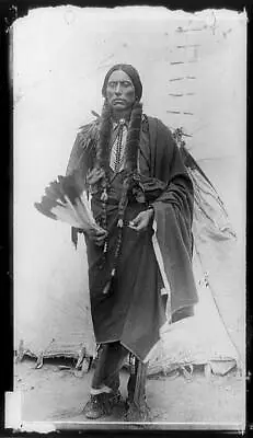 Quanah ParkerComanche Indian Chiefholding FeatherstepeeNative Americanc1920 • $9.99