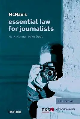 Dodd Mike : McNaes Essential Law For Journalists Expertly Refurbished Product • £3.12