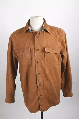 VTG Canyon Guide Outdoor Lined Work Shirt Brown Men's Size Medium • $14.95