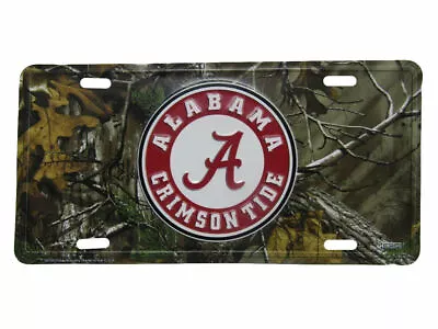 Alabama Crimson Tide Realtree Camouflage 6 X12  Aluminum License Plate Tag • $9.88