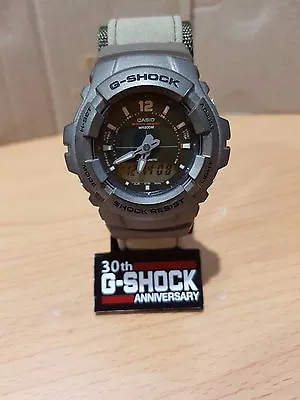 Vintage G-Shock G-101 Army Green Military Cloth Band Digit-Ana Malaysia Made • $180