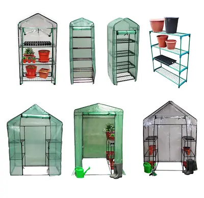 £23.99 • Buy New Greenhouse PVC Plastic Outdoor Garden Grow Bag Green House With Shelves