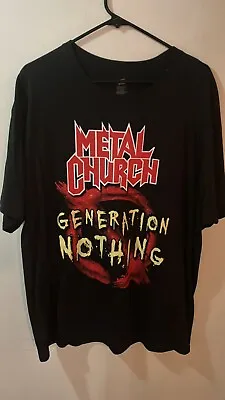 METAL CHURCH Hanes Metal Rock Band T Shirt Black Men’s Size XL Front And Back • $32.99