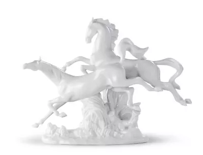 New Lladro Horses Galloping #8682 Brand Nib White Deco Large Save$$ F/sh • $689.98