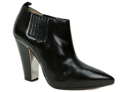 Michael Kors Women Lacy Pointed-Toe Bootie Black Leather Ankle Boots EU Size 39 • $287.50