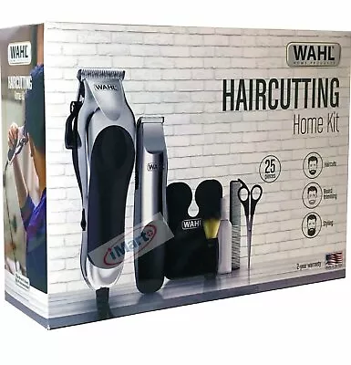25Pc Wahl Deluxe Hair Clippers &Trimmer + Shears Complete Hair Cutting Kit New • $83