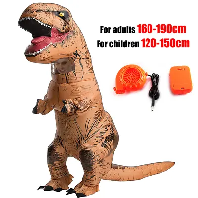 Inflatable Dinosaur Costume Adult Jurassic World Park Trex T-Rex Blow • $19.99