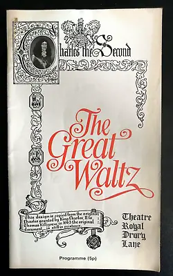 £8.95 • Buy The Great Waltz Programme Theatre Royal Drury Lane 5.1971 Sari Barabas