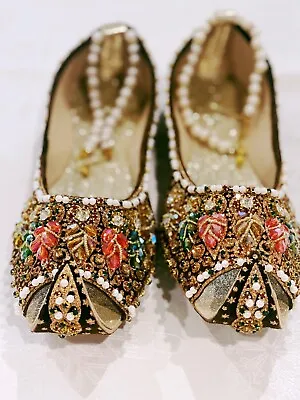 Khussa Shoes With Payel Women Pakistani Panjabi Indian Footwear SZ 5789 • $20.98