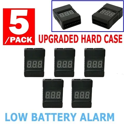 5X RC Lipo Battery Low Voltage Alarm 1S-8S Buzzer Indicator Checker Tester LED • $13.70