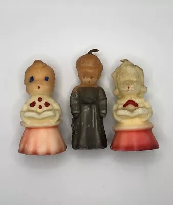 3   Vintage Gurley Christmas Candles - 2 Choir Girls.  1 Boy - Never Lit • $6.99