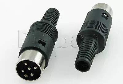 10pcs 5 Pin 90/270 Degree Din Plug Connector 15-0272 • $17