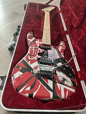 NEW!! EVH - Mean Street  FRANKENSTRAT   Red Striped Guitar & EVH Case! • $2698