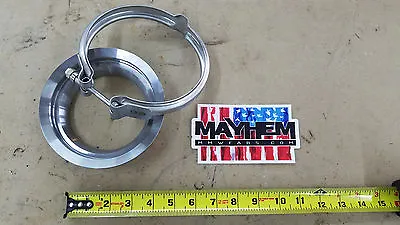  S400 T6 K31 Billet Stainless Turbo Exhaust Flange 4.0  & Stainless Steel Clamp  • $129.95