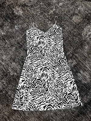 Versace Versus Zebra Print Tank Dress Made In Italy 40 Small • $150