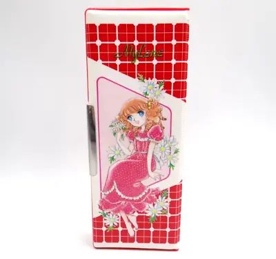 VTG 1970s Mylene Japanese Pencil Case 2 Door Anime Red Flower Union • $80.97