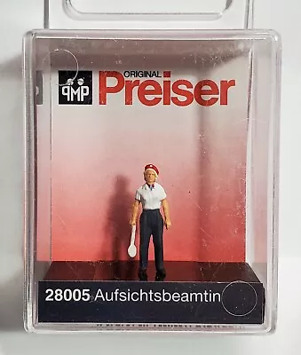 Preiser H0 28005 Lady Platform Dispatcher Hand-Painted 1:87 Figure 3/4  Tall • $5.99