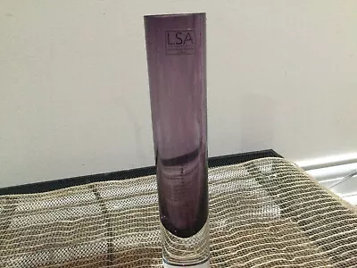 LSA Amethyst Somerso Bud Vase Poland Handcrafted & Hand Blown  8.5  Vintage MCM • $21.16