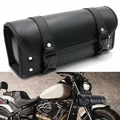 Motorcycle Tool Bag General PU Leather Motorcycle Front Fork Bag Saddle Bag AU • $28.80