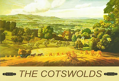 Art Ad The Cotswolds British Railways Train Rail Travel  Poster Print • £8.99