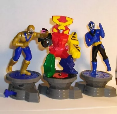 Power Rangers Samurai Set Of 3 Blue Gold Megazord Toys Loose McDonalds 2011 • $4.99