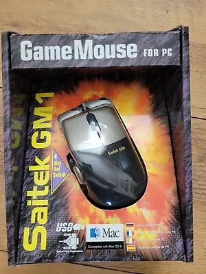 RETAIL BOXED NEW & SEALED Saitek Game Mouse USB / SERIAL RARE VINTAGE • £20
