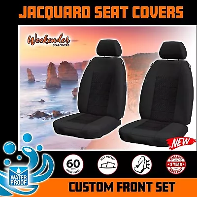 Jacquard Front Seat Covers For Holden Captiva CG 7CX 7SX 2011-5/2012 Black • $169