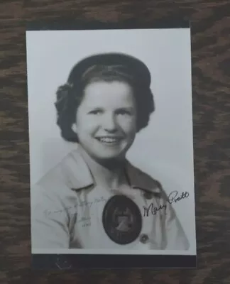 Mary Pratt Autographed Signed On Reprint Photo Rockford Peaches Uniform AAGPBL  • $19.99