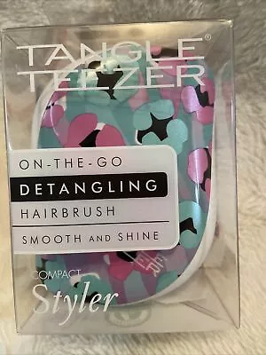 Tangle Teezer Ultra Mint Pink Compact Styler Detangling Hairbrush • £14.50