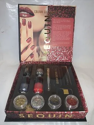 Colour Couture Pro Sequin 12 Piece Gift Set - Nail Polish Glitter Nail Art Pen • £12.99