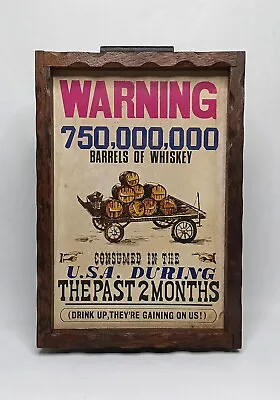 Vintage Whiskey Wooden Advertisement Wall Decor MADE IN JAPAN Shafford • $25